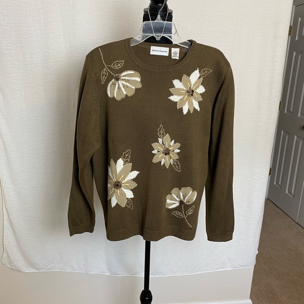 EC Brown sweater with embellishment